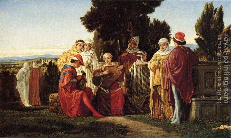 Elihu Vedder : The Music Party